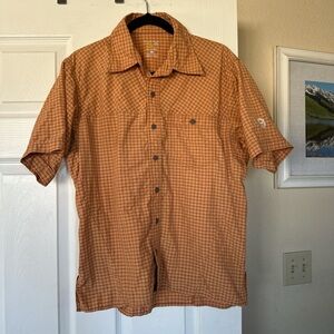 Mountain Hardwear Men's Orange Checkered Shirt